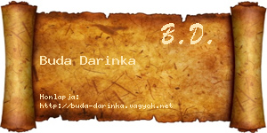 Buda Darinka névjegykártya